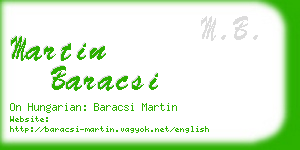 martin baracsi business card